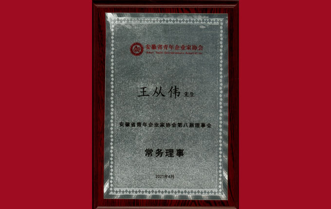 公司董事、副總經(jīng)理王從偉先生被增選為省青年企業(yè)家協(xié)會常務(wù)理事